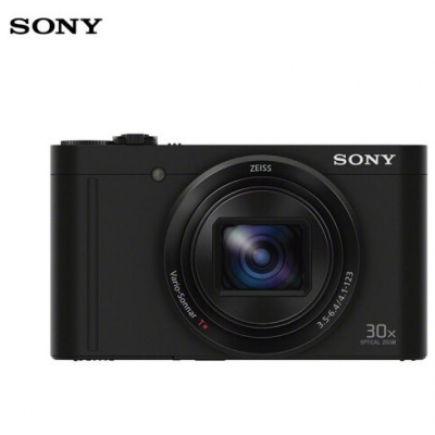 索尼（SONY） DSC-WX500 数码相机 30倍光学变焦 Wi-Fi分享 180度可翻转屏 黑色-官方标配